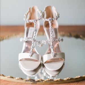 Badgley Mischka tabby wedges wedding shoes